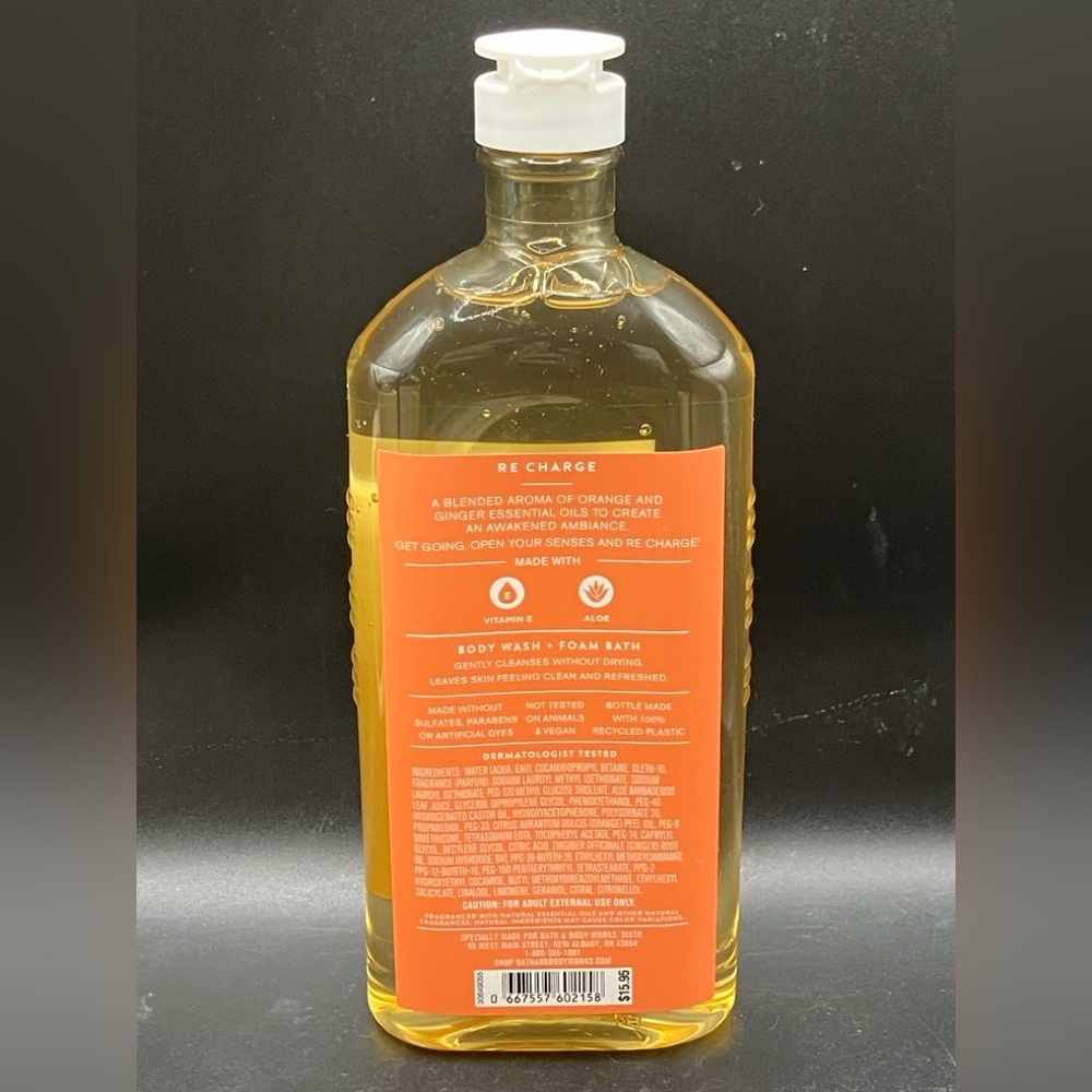 Bath & Body Works Aroma Recharge Orange & Ginger Body Wash / Foam Bath 10 fl oz - Picture 2 of 2